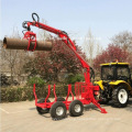 Norway Hot Selling Forestry Machinery 1-12 Tons Log Loading Trailer with Hydraulic Rotating Crane Grab Grapple